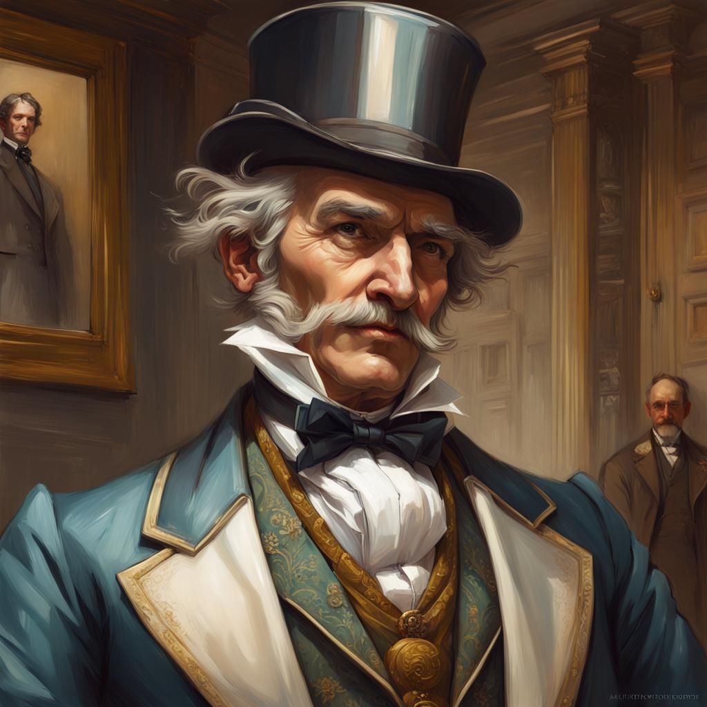 Clockwork Butler Portrait in Classical Style