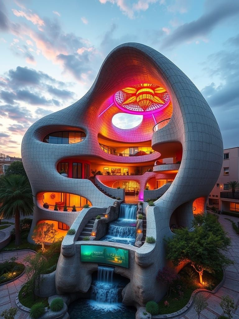 Organic Art Nouveau Masterpiece with Fractal Geometry