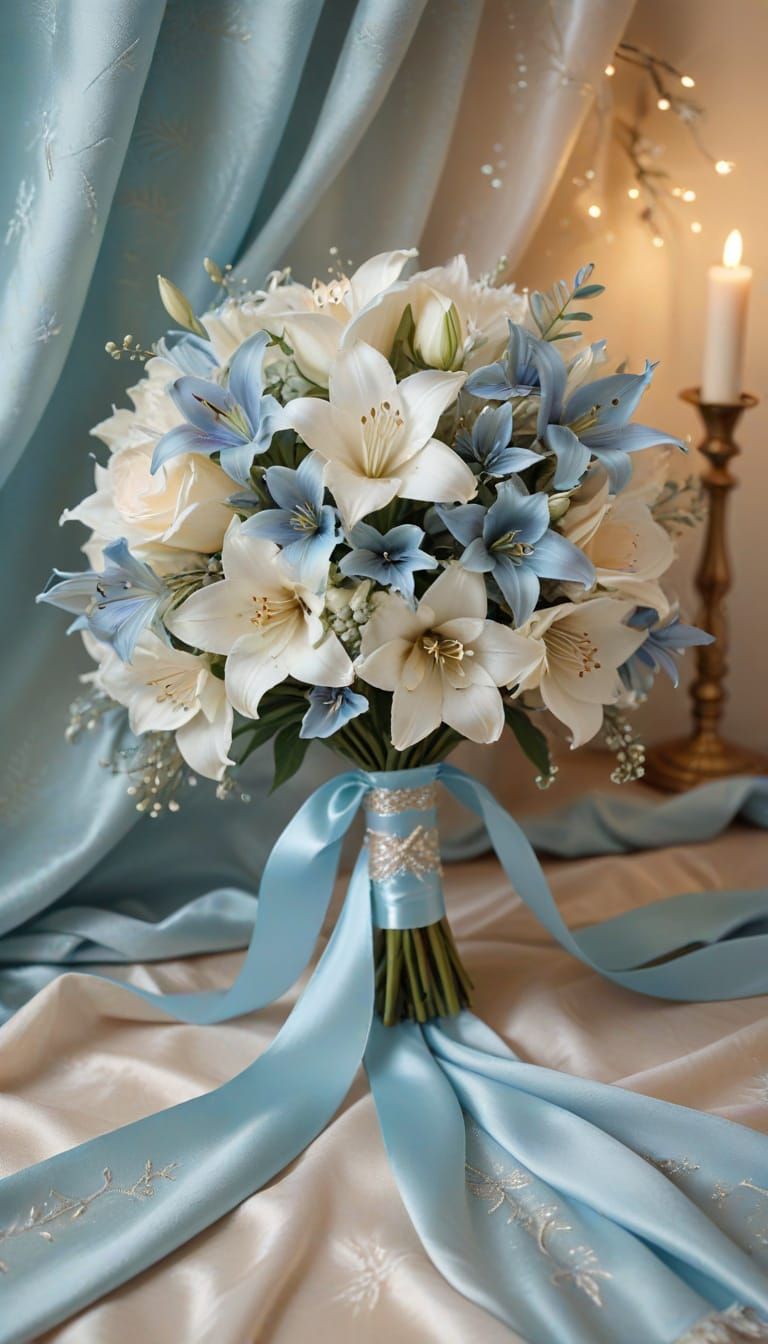 Elegant Whimsical Wedding Bouquet in Soft Pastel Hues