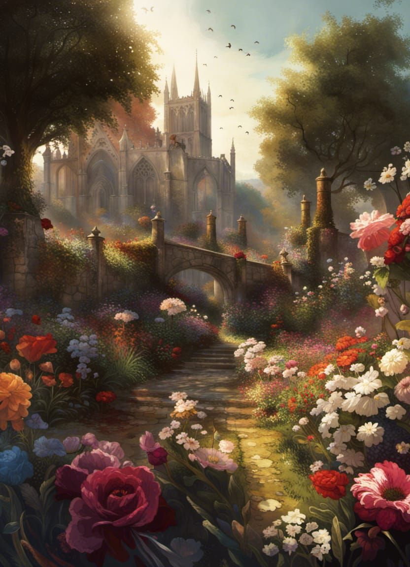 Medieval English Flower Garden