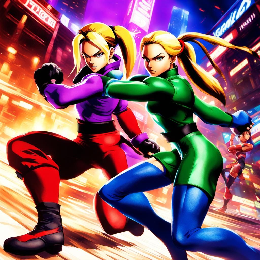 Video Game Characters in Dynamic Fight Scene