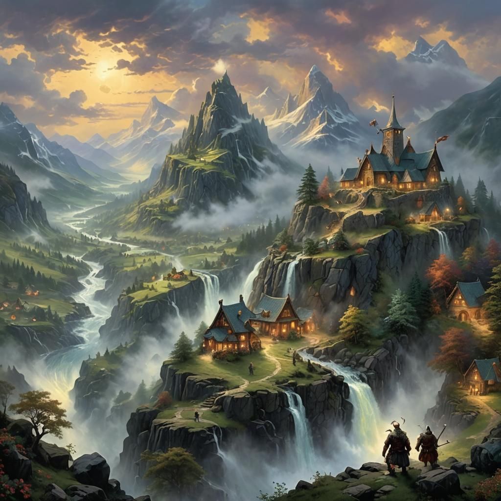 Ethereal Valhalla: A Viking Fantasy in Mist