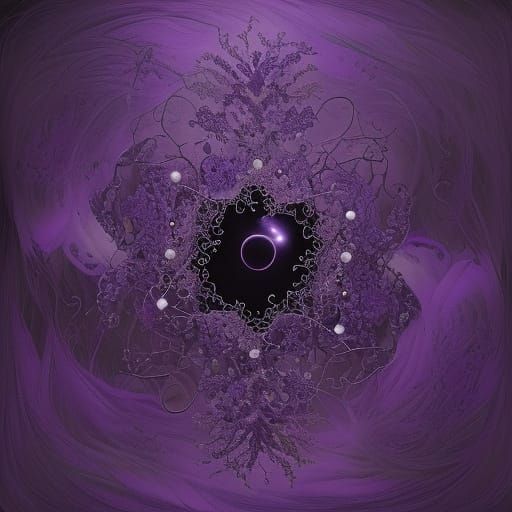 Surreal Ink Painting of Scientists Tangled Like Grapes