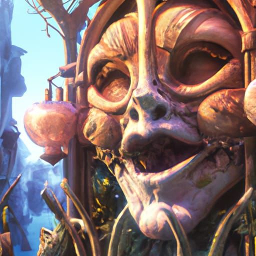 Grotesque Figure in Dark Fantasy Art Style