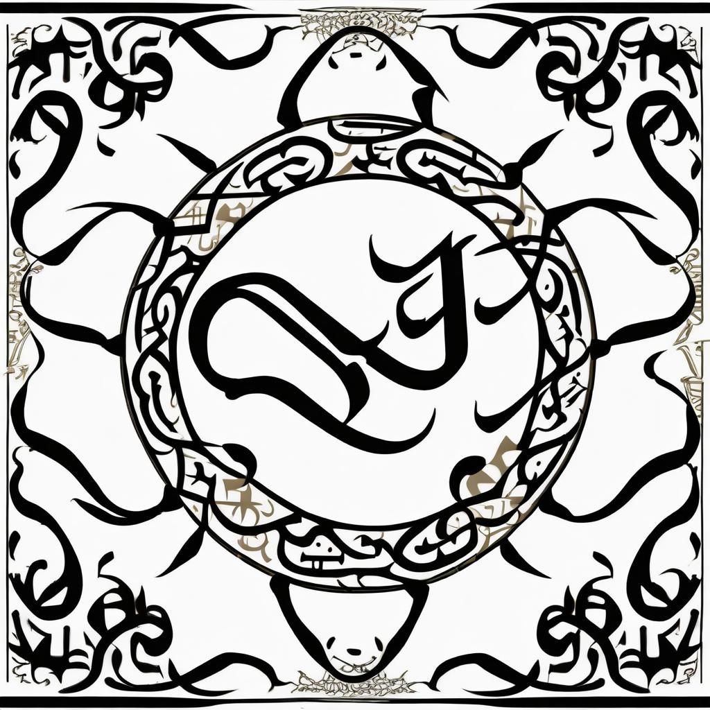 Elegant Ottoman Tughra Calligraphic Monogram