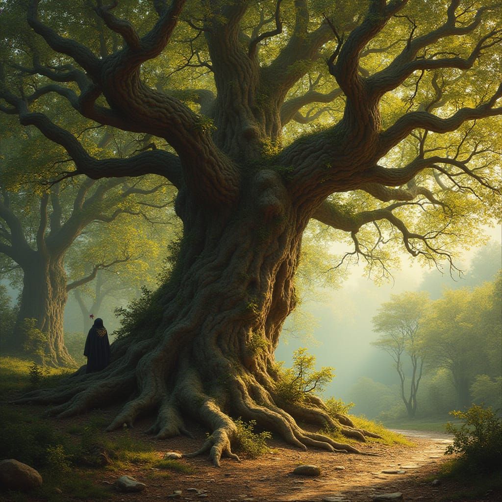 Majestic Old Tree in Renaissance Style
