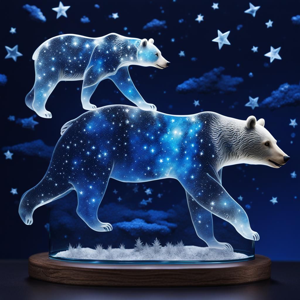 The constellations Ursa and Cubs wander through the Milky Wa...