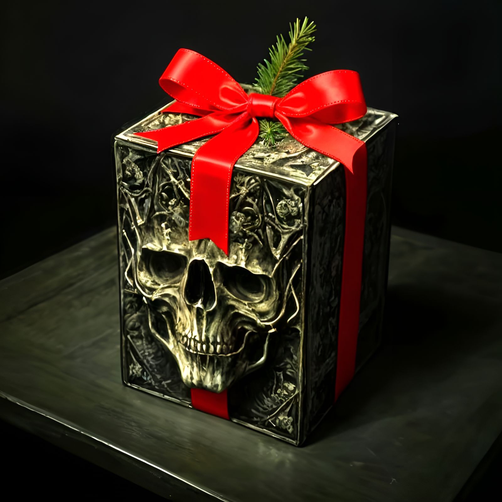 Macabre Christmas Gift With Bloody Ear Inside