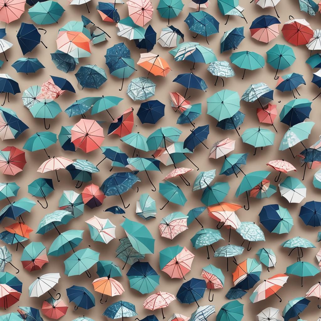 Chillwave Umbrella: 3D Rendered Art