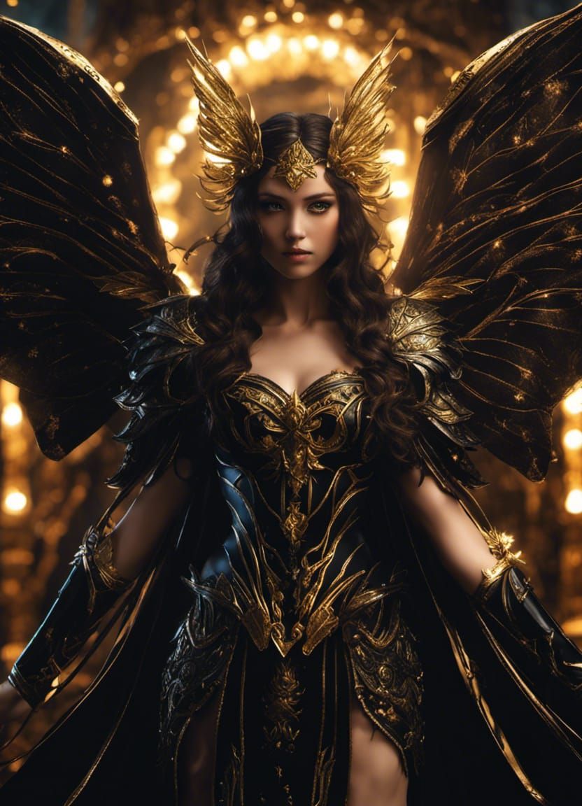 Majestic Dark Fairy in Epic Armor