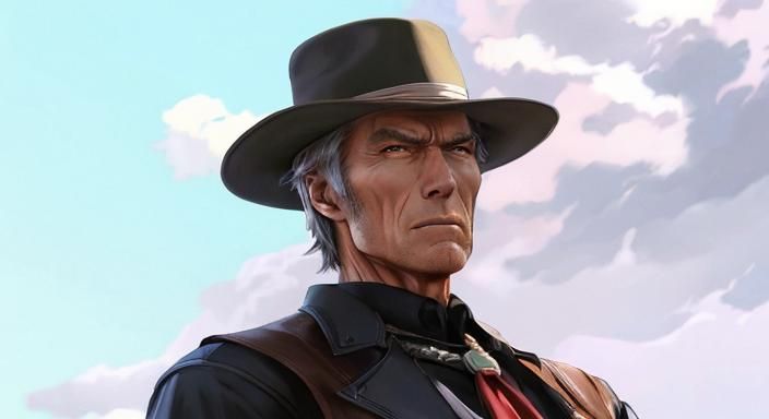 Clint Eastwood as Anime Character