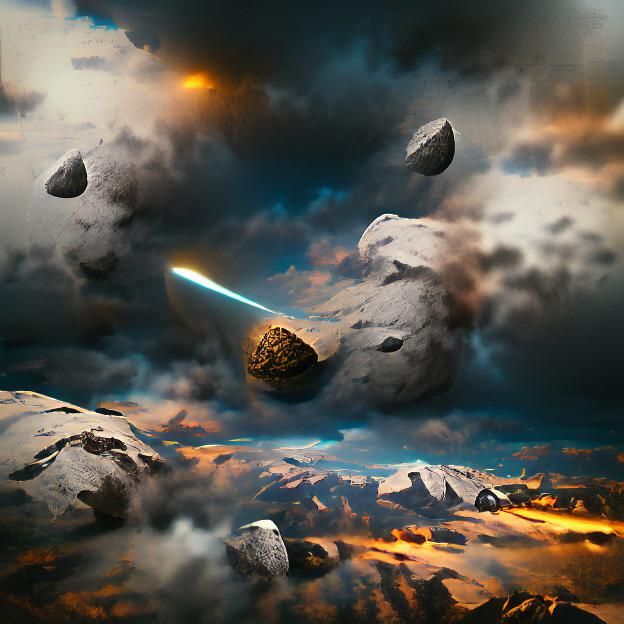 Asteroid Impact: 8k Resolution Concept Art