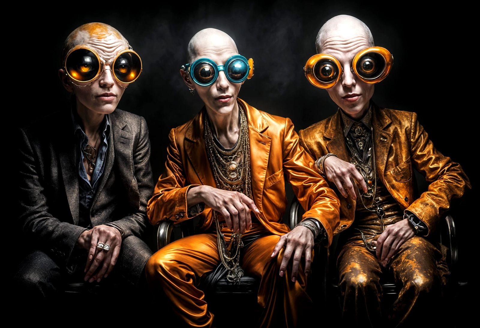 Extravagant Alien Characters in a Cosmic Dreamscape