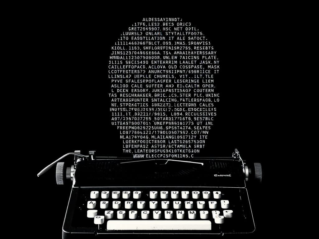 Typographic Portrait - Electric Typewriter