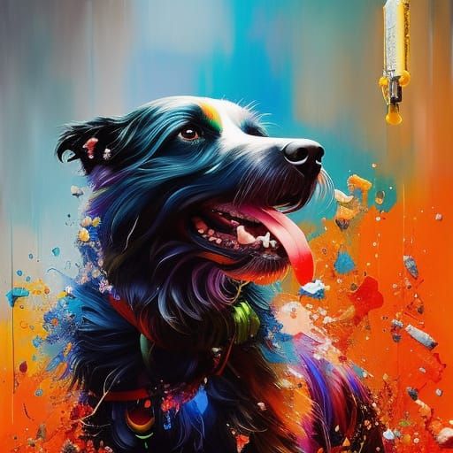 Mad Dog Scientist in Laboratory Splash Art