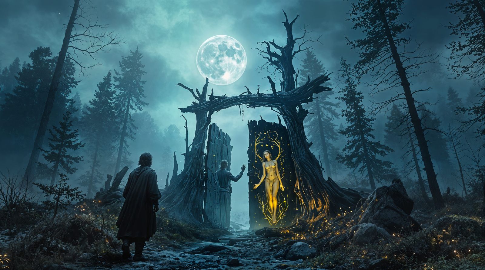 Eerie Norwegian Moonlit Encounter