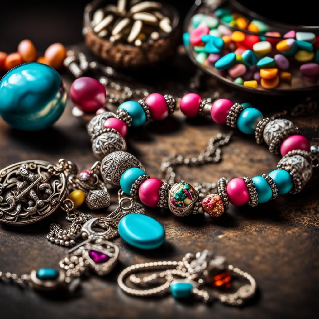 Candy and Graffiti Jewelry Still Life