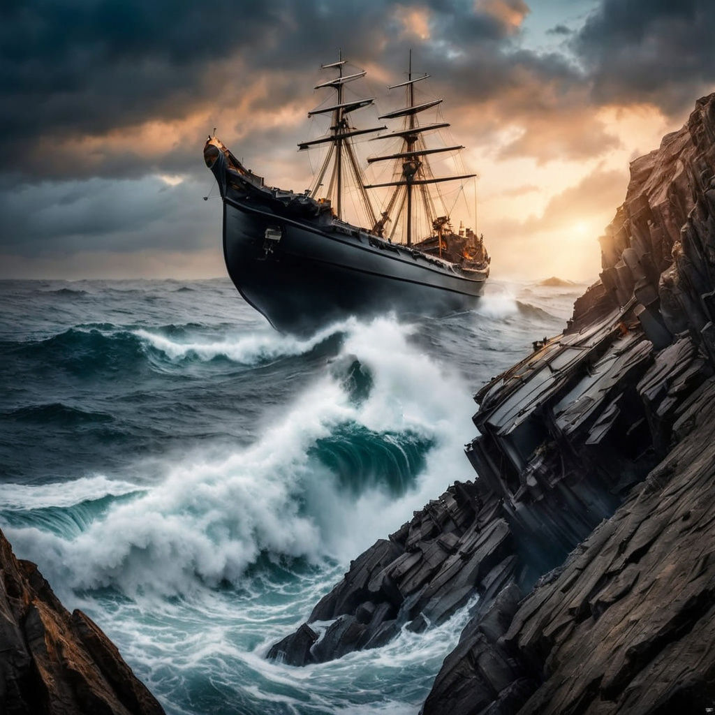 Siren's Song from Cliffside: Hyperrealistic Sea Creature