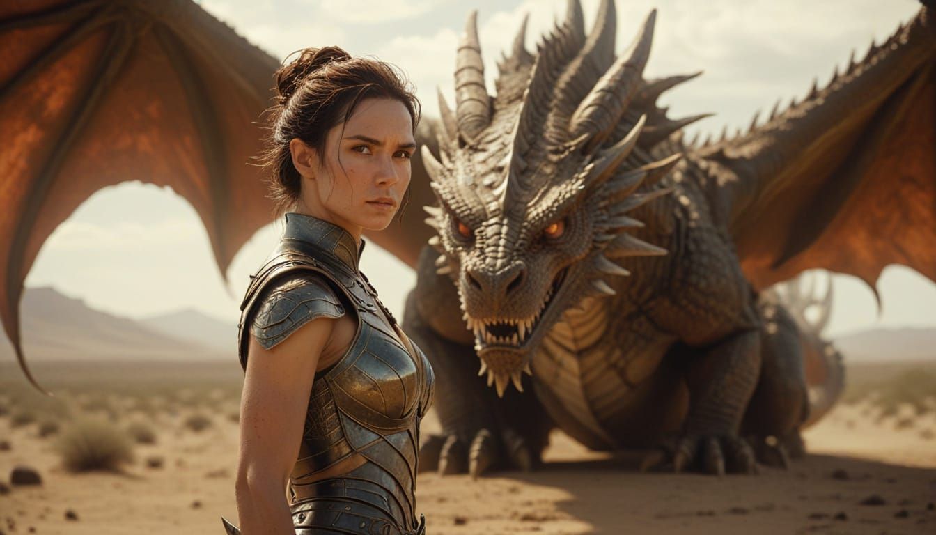 Warrior Goddess in the Desert Sands