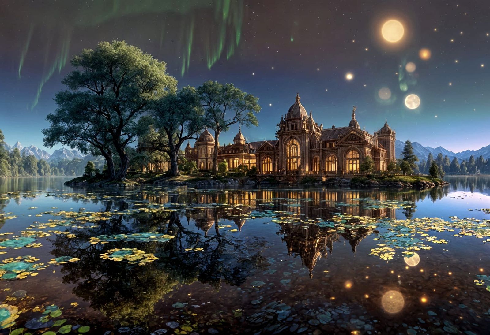 Lake Palace at Dawn in Unreal Engine