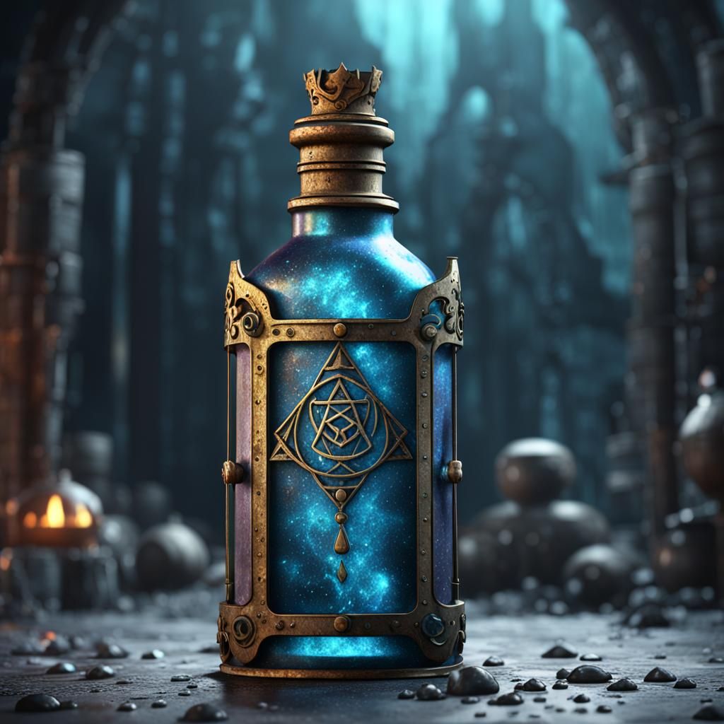 Potion Bottle Sigil in Detailed Matte Painting