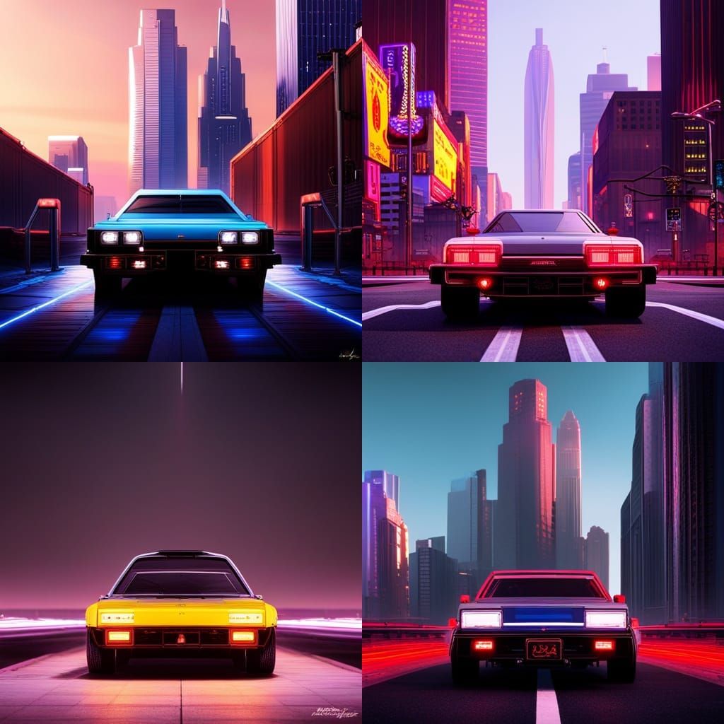 1980 AMC Spirit in Cyberpunk Neon City