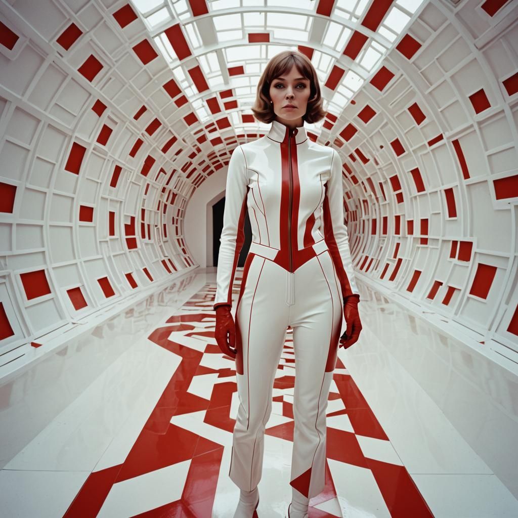 1960s Fashion in Latex: Geometric Optical Effects