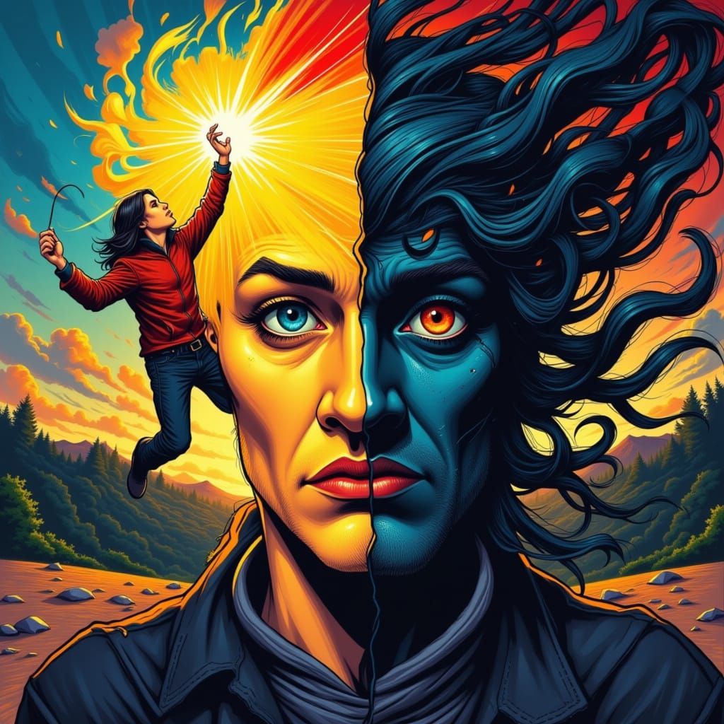 Motivation vs Agitation: A Digital Painting Contrast