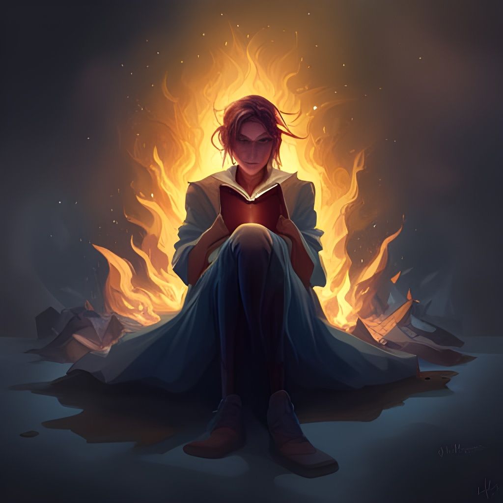 Enchanting Campfire Under a Starry Sky