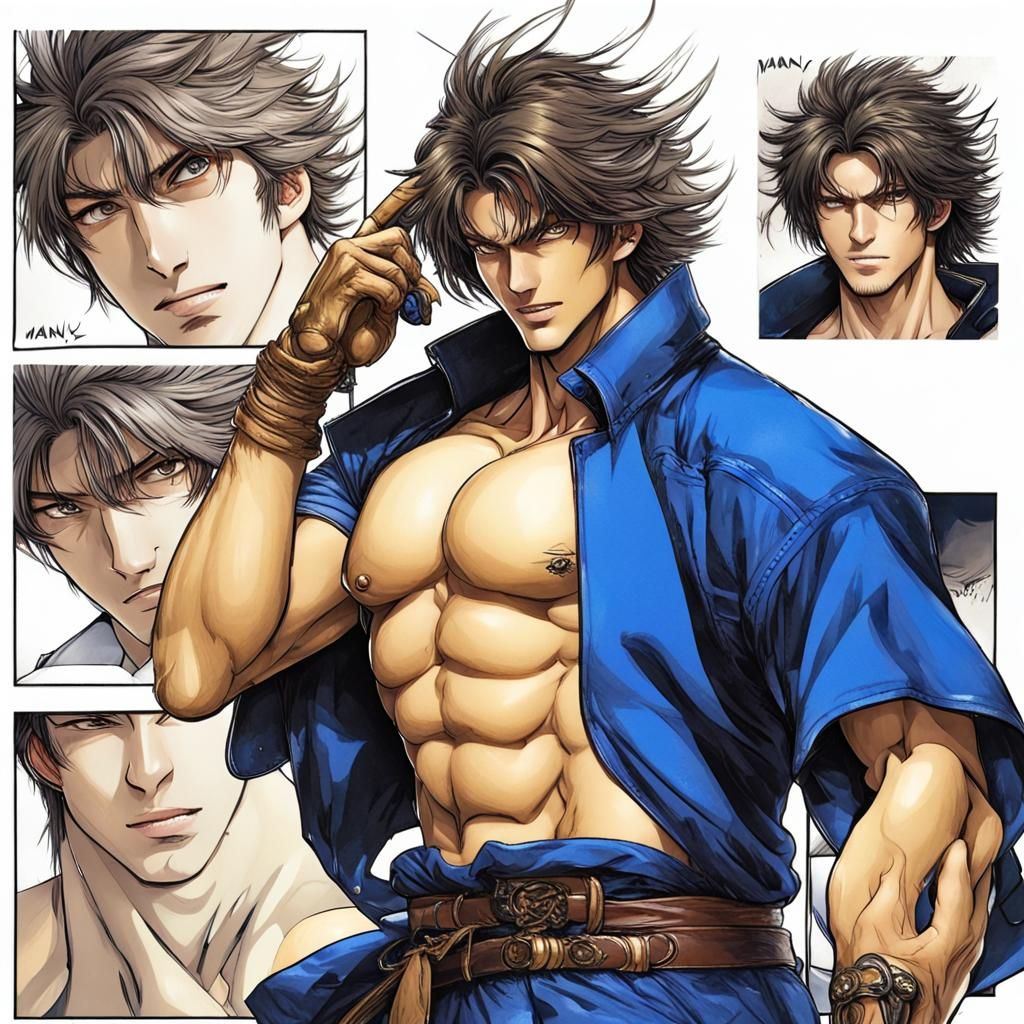 ballpoint pen - Anime man