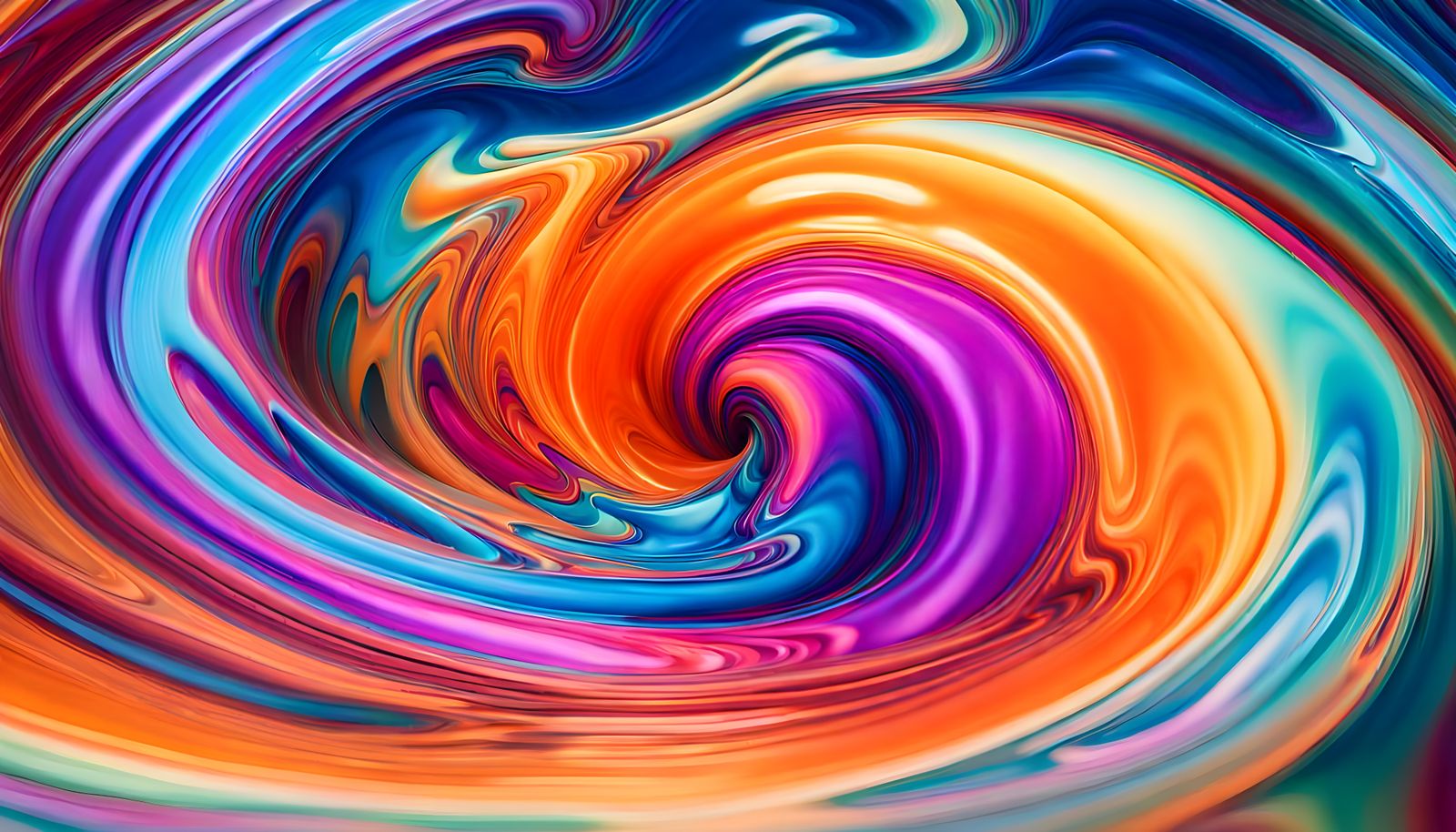 Vivid Macro Image of a Deep Spiraling Maelstrom