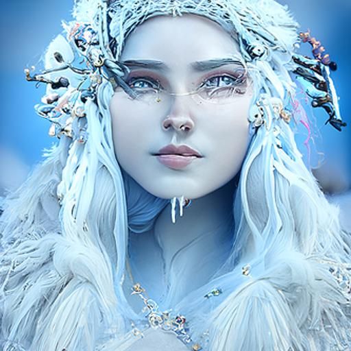 Majestic Snow Queen Fantasy Art