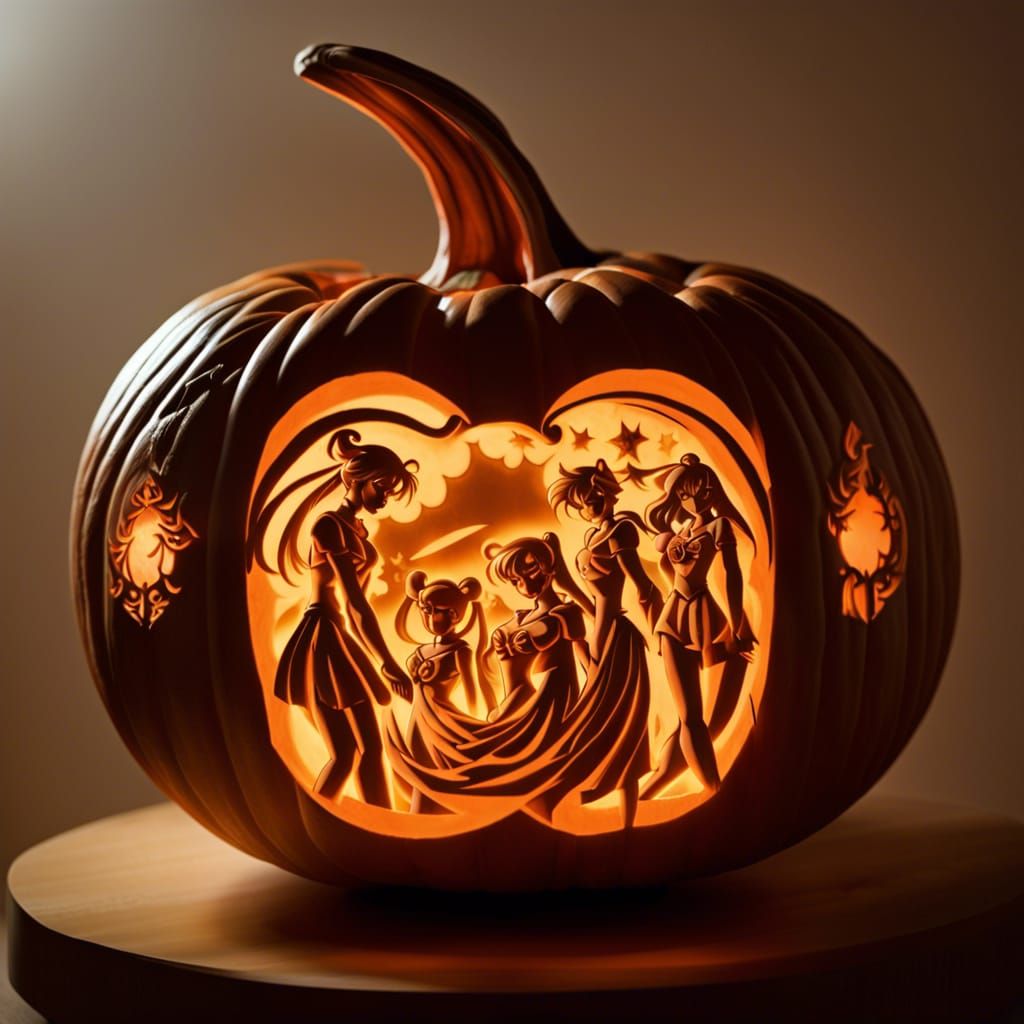 Sailor Moon Pumpkin Carving: Guardians of the Night