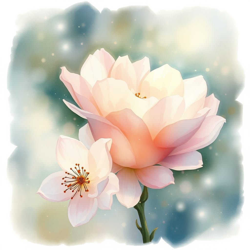 Ethereal Blooms in Dreamy Watercolour