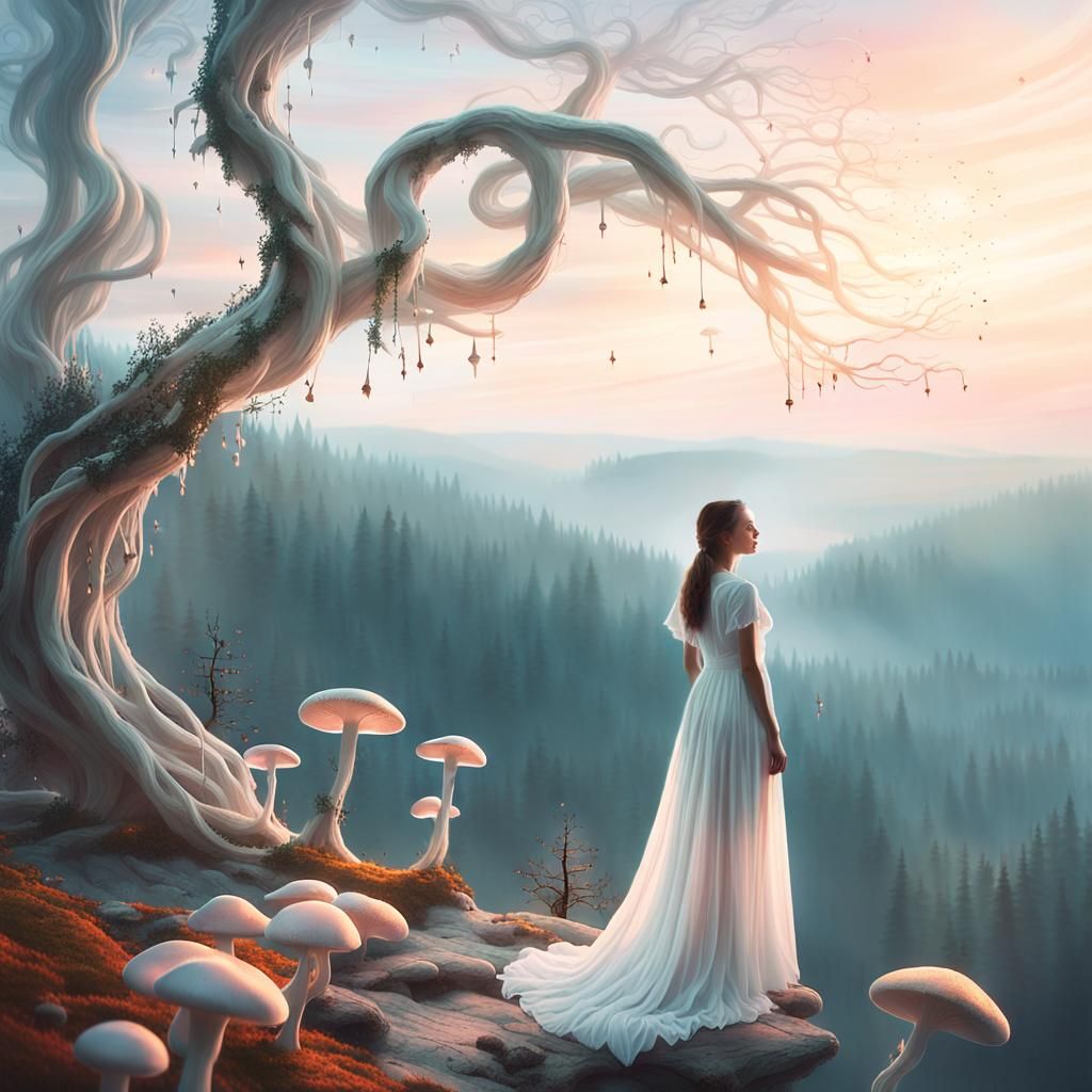 Enchanted Fantasy Realm with Whimsical Beauty