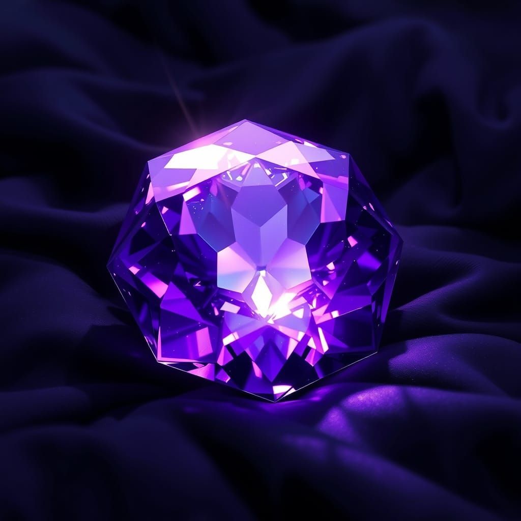 Radiant Amethyst Gem Shimmering with Inner Light