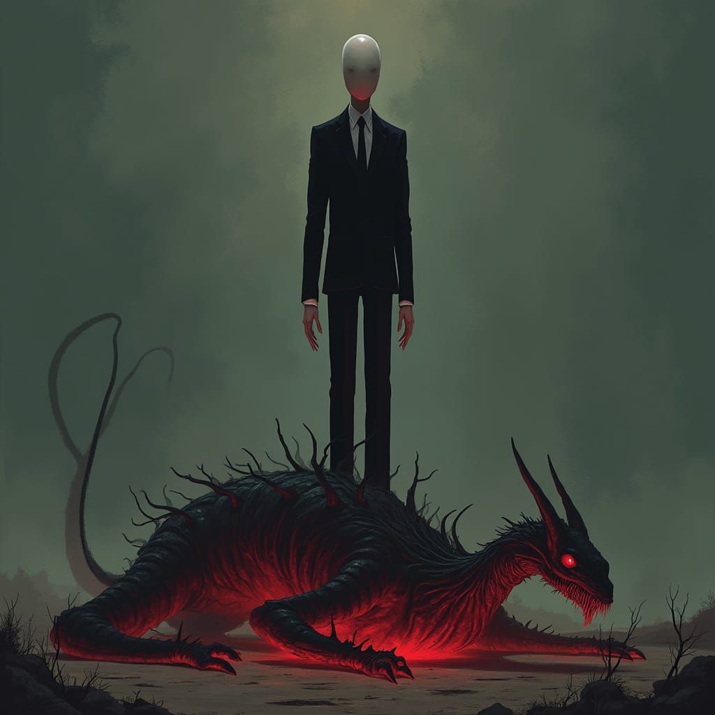 Slenderman Triumphs Over Demogorgon in Retro-Futuristic Stra...