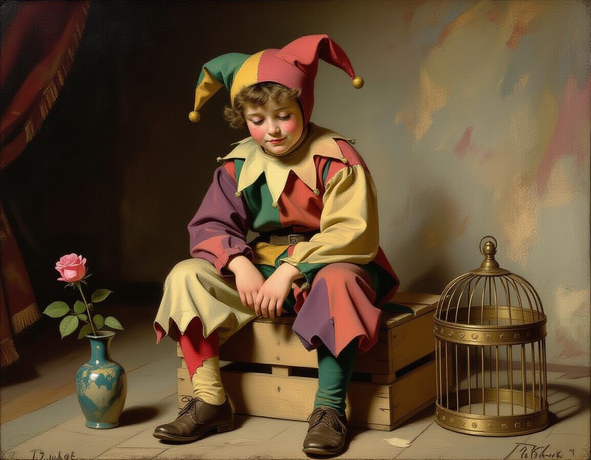 Child Actor Backstage: A Post-Impressionist Painting