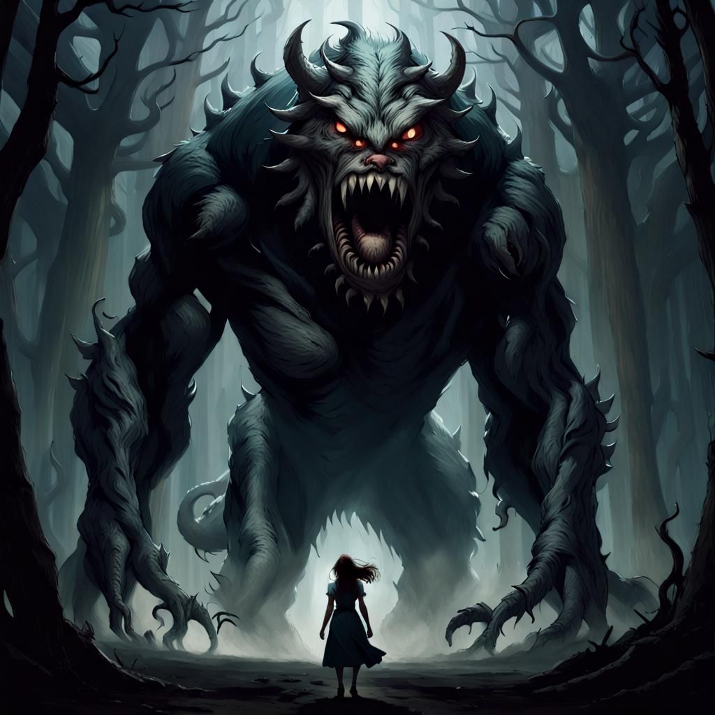 Woman Confronts Giant Monster Inspired by Grimm