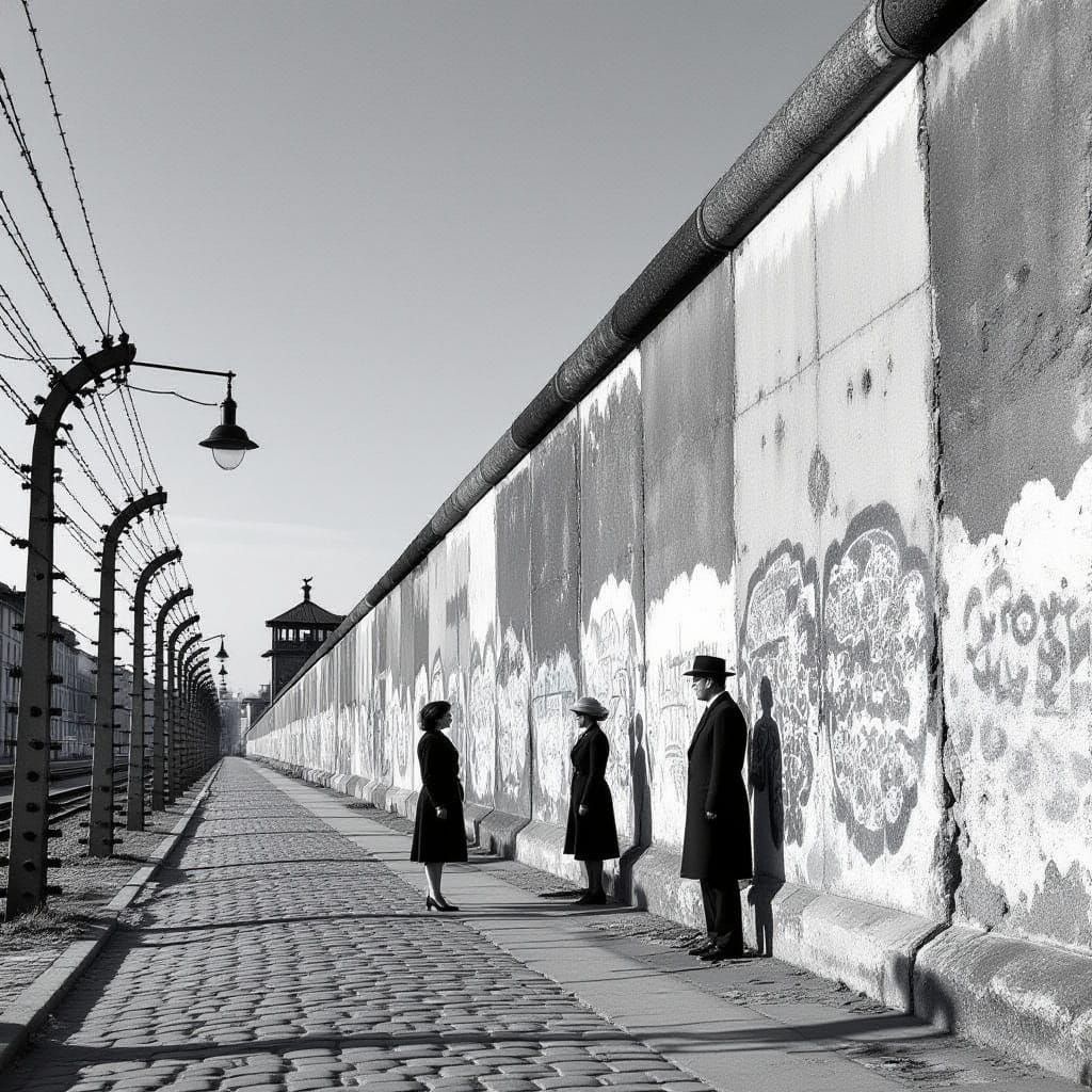 Berlin Wall 1960: Divided City, Poignant Black and White Pho...