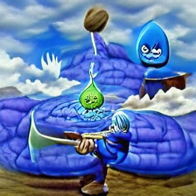 Heroic Quest: Erdrick Battles Slime Monster