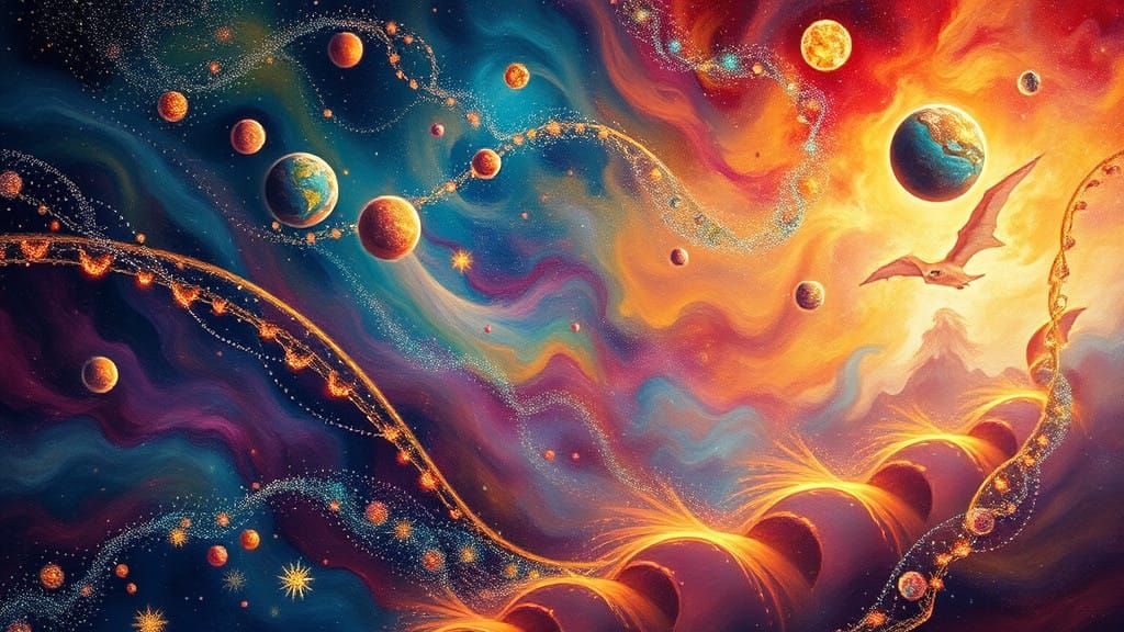 Ethereal Cosmic Tapestry of Love and Wonder