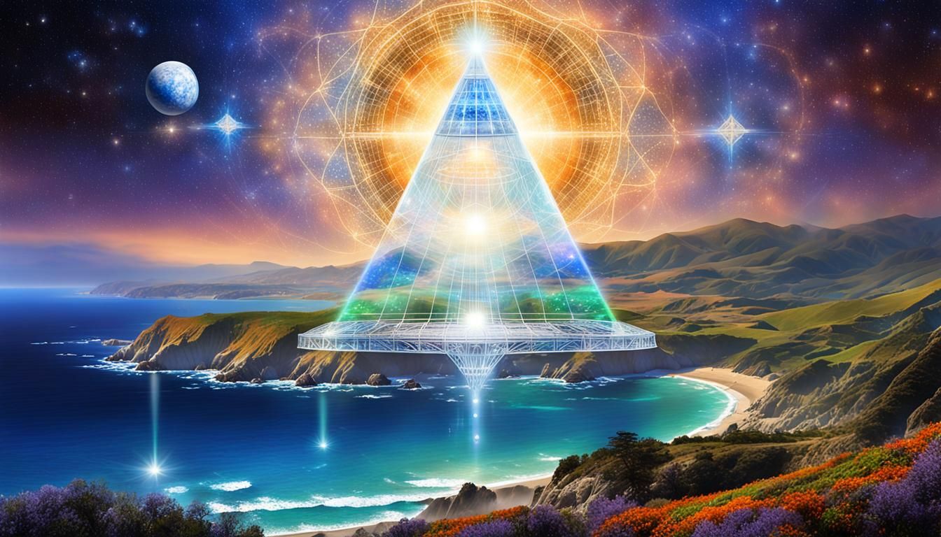 Pleiadian Mothership Over Big Sur Coast: Cinematic Film Stil...