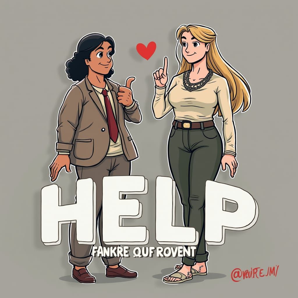 AI Generated Image of HELP