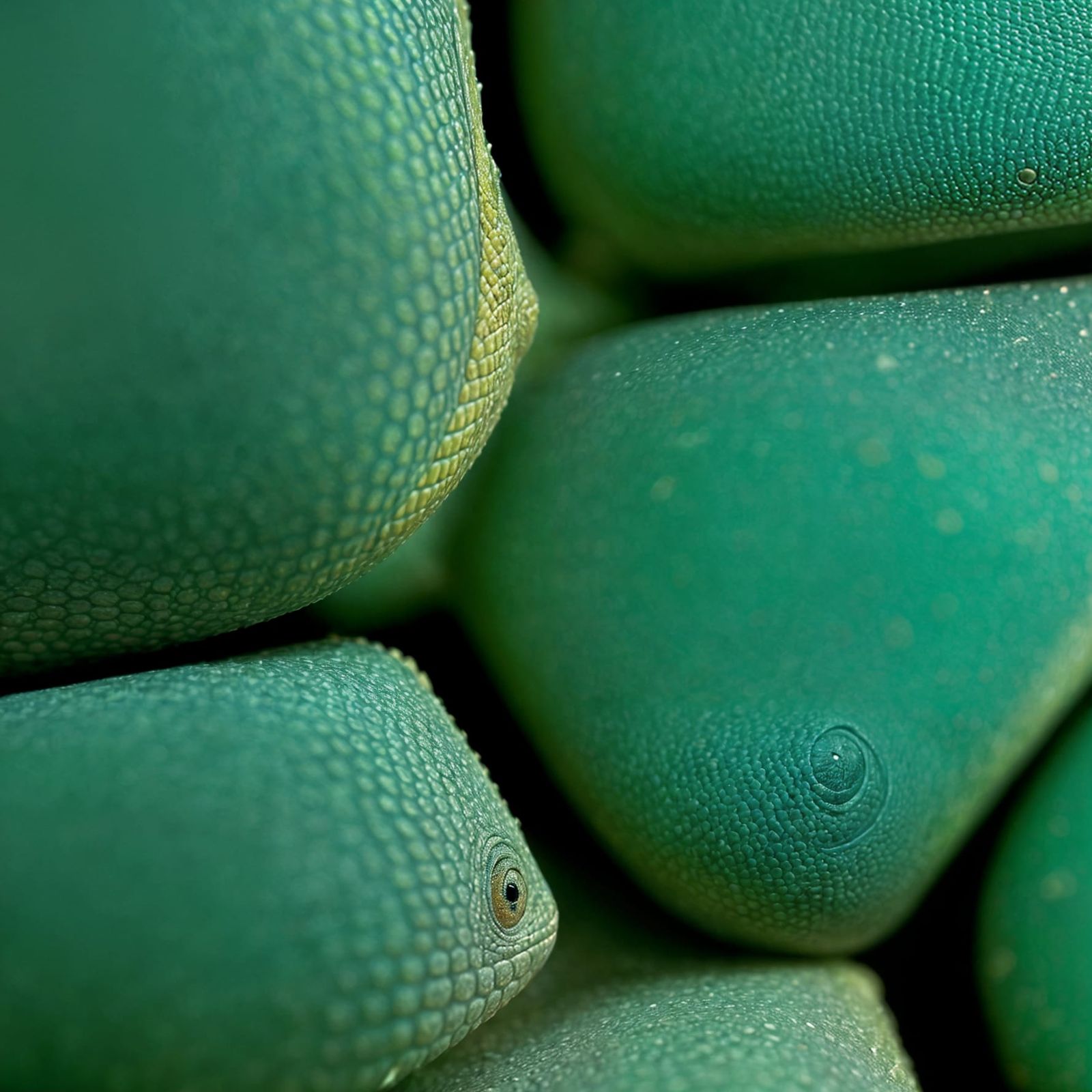 Macro Photograph of Glistening Lizard Scales