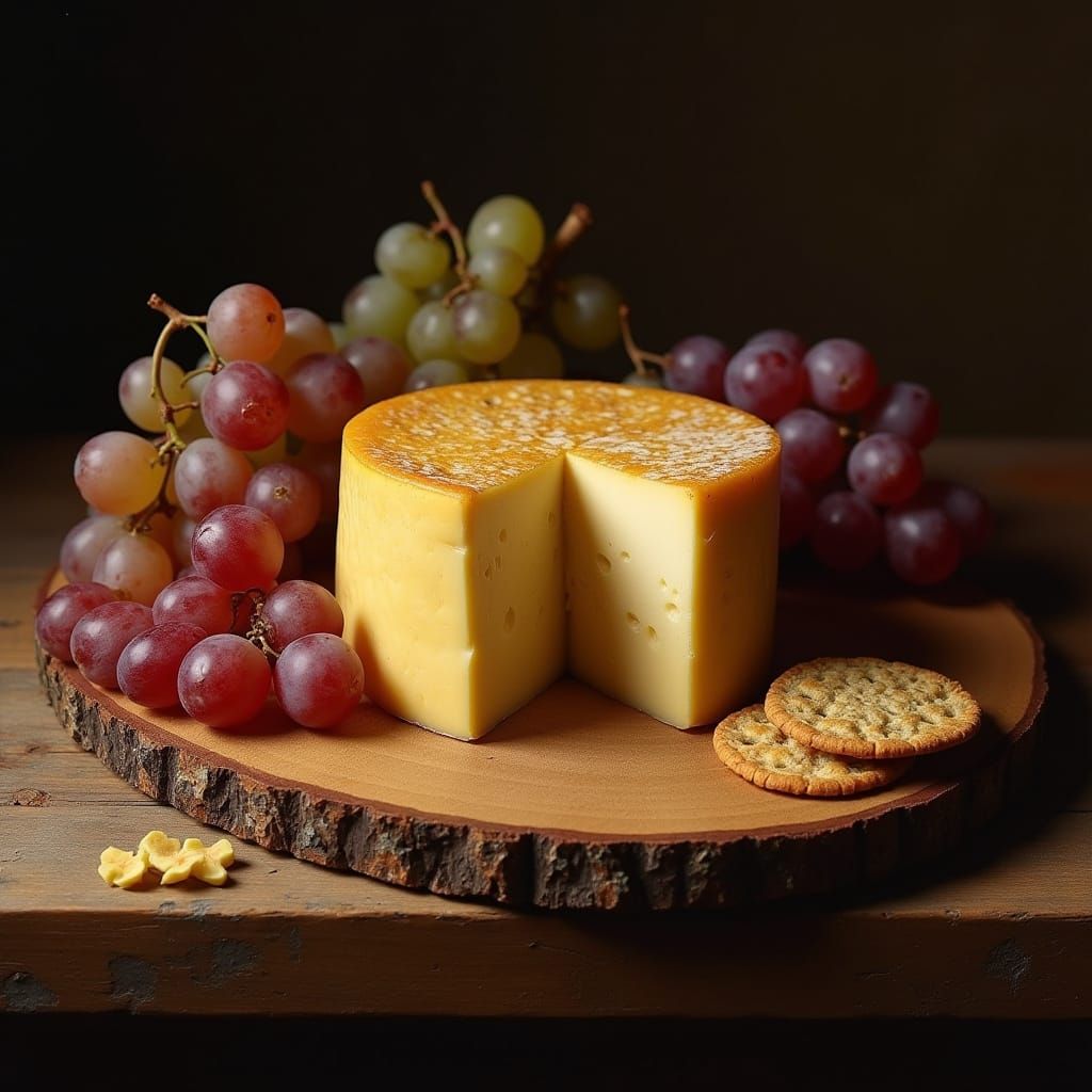 Aged Cheese Still Life in Classic Style