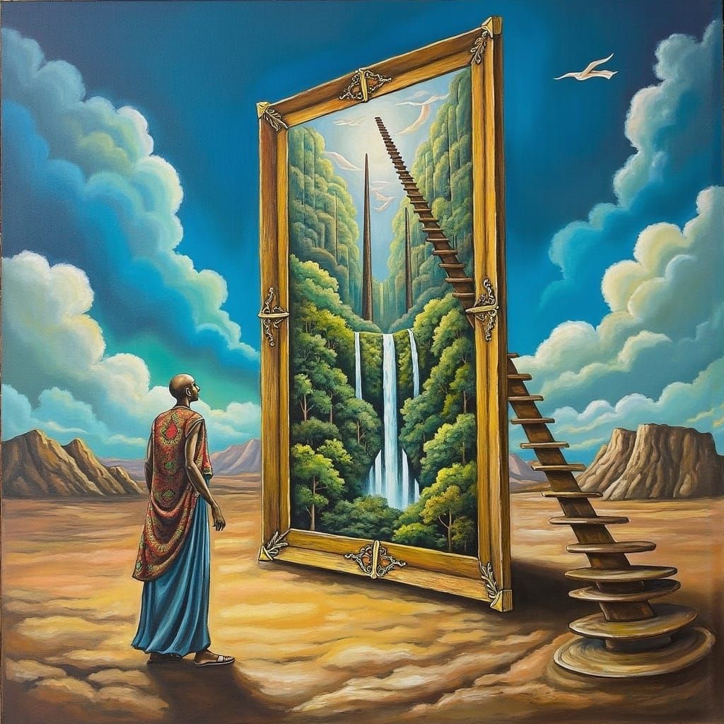 Majestic Mirror Portal to a Heavenly Realm