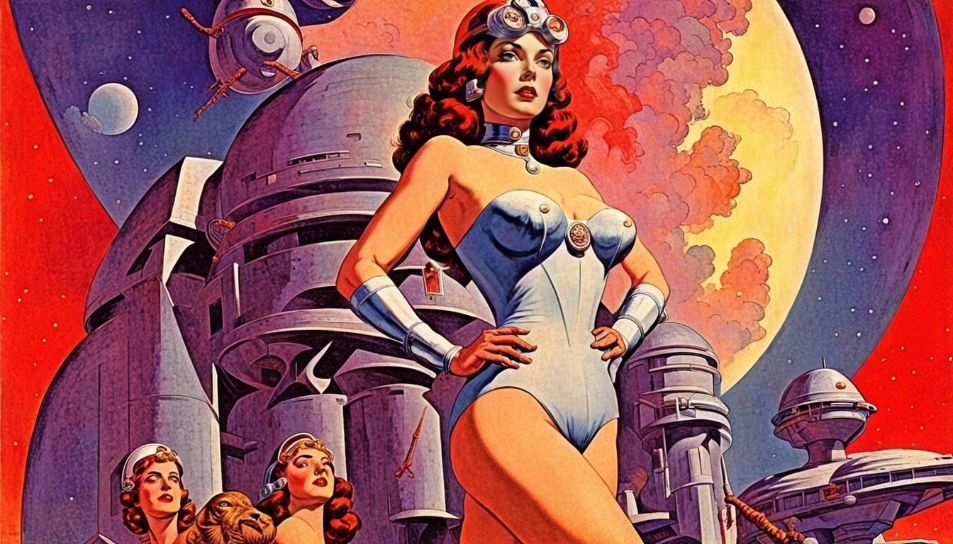 Captain Future and the Amazon Women: Pulp Cover