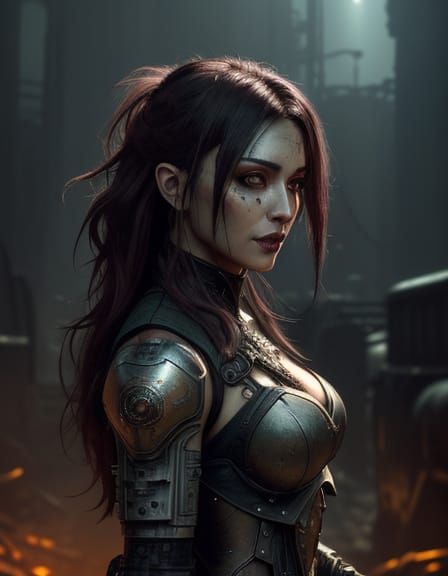 Cybernetic Fantasy Art: Hairy Skinned Mouse Hybrid in Indust...