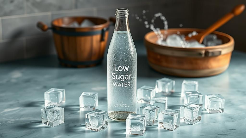 Refreshing Low Sugar Water in Minimalist Still Life